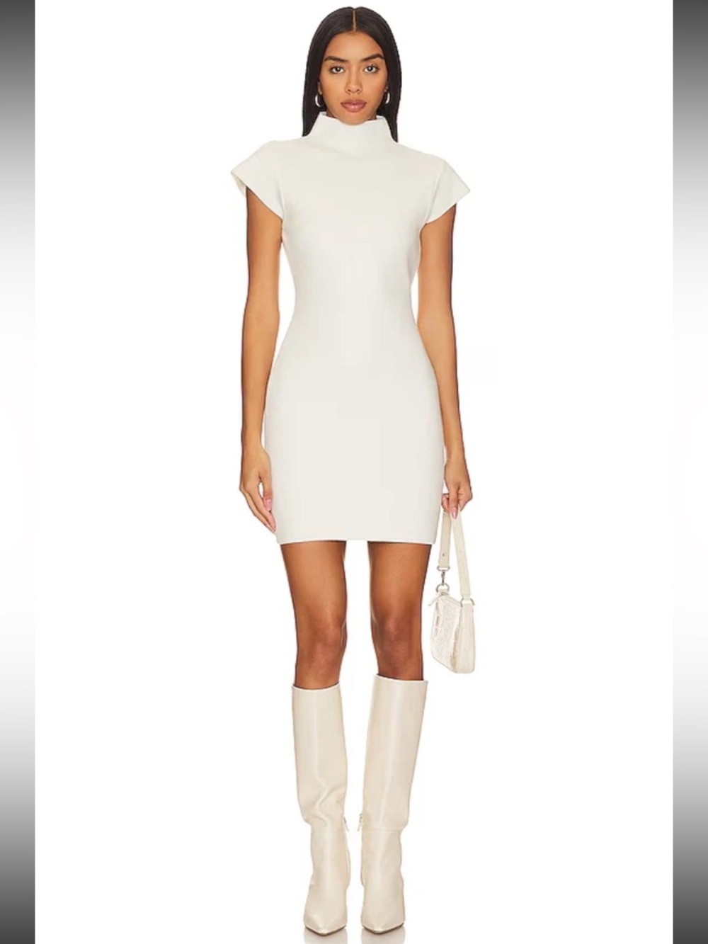 LINE & DOT RUMI MINI SWEATER DRESS IN IVORY - SZ XSMALL - RETAIL $120